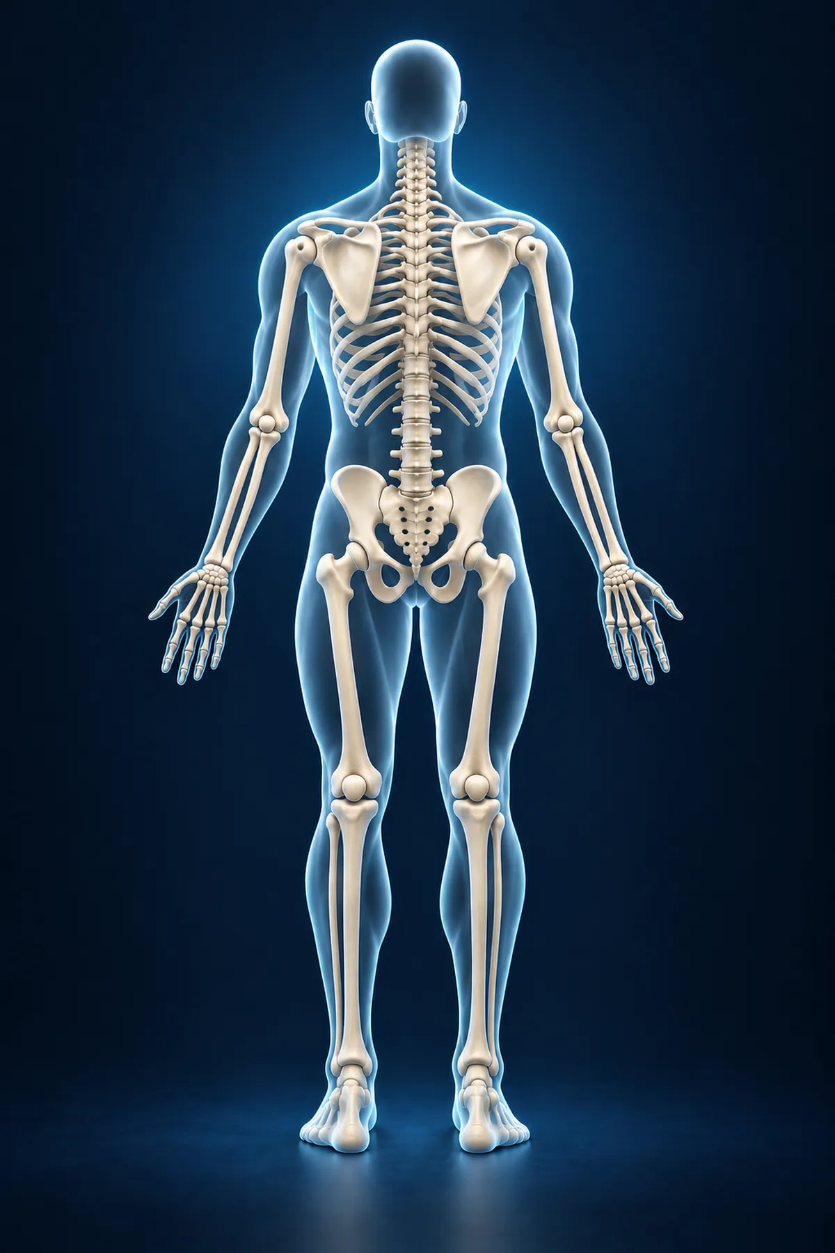 Illustration: back view of the human body