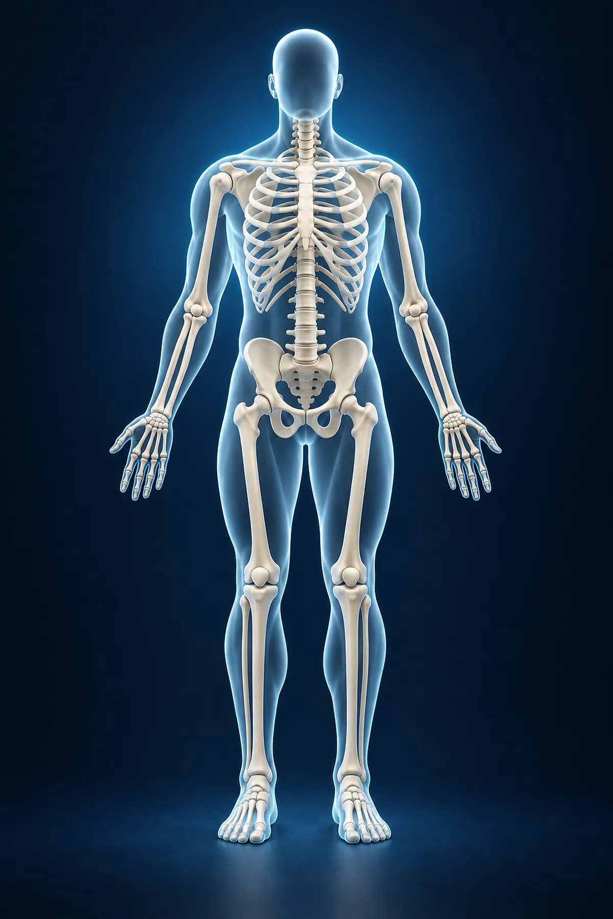 Illustration: front view of the human body